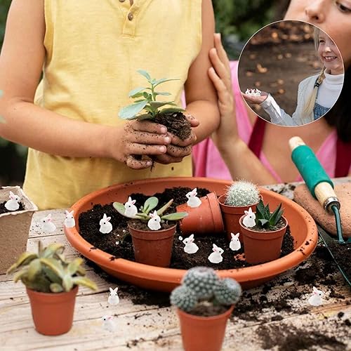 Miniatura 7 de Exasinine Minifiguras en miniatura de animales, jardín de hadas, paisaje de musgo en miniatura, bricolaje, terrario, manualidades, accesorios de