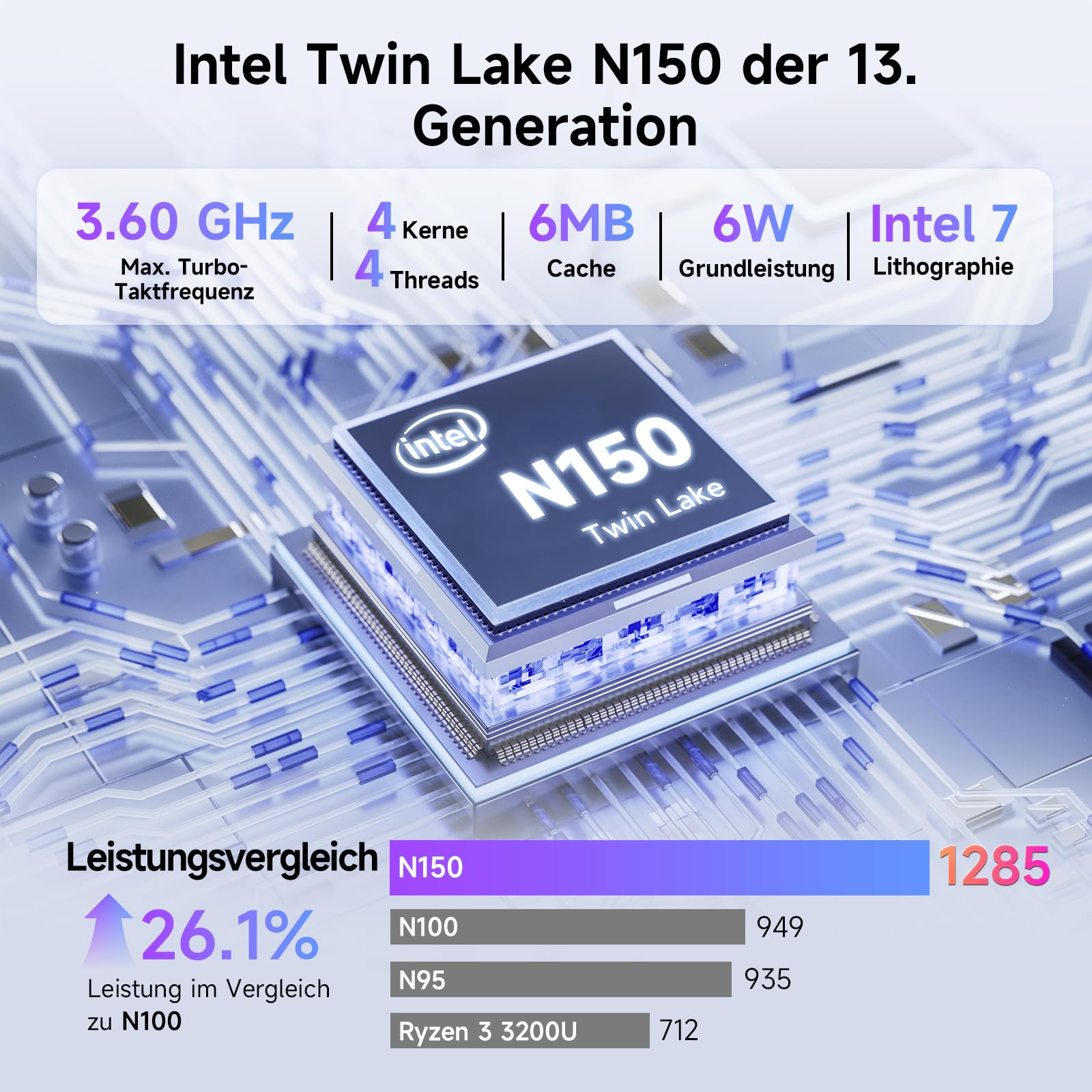 BMAX 2-in-1 Laptop Touchscreen Notebook Intel N150 up to 3.6GHz 16GB RAM 512GB SSD 14" Full HD Convertible Computer Beleuchtete Tastatur USB-C/3.2, Bluetooth, WiFi Deutsche Tastaturschutzfolie