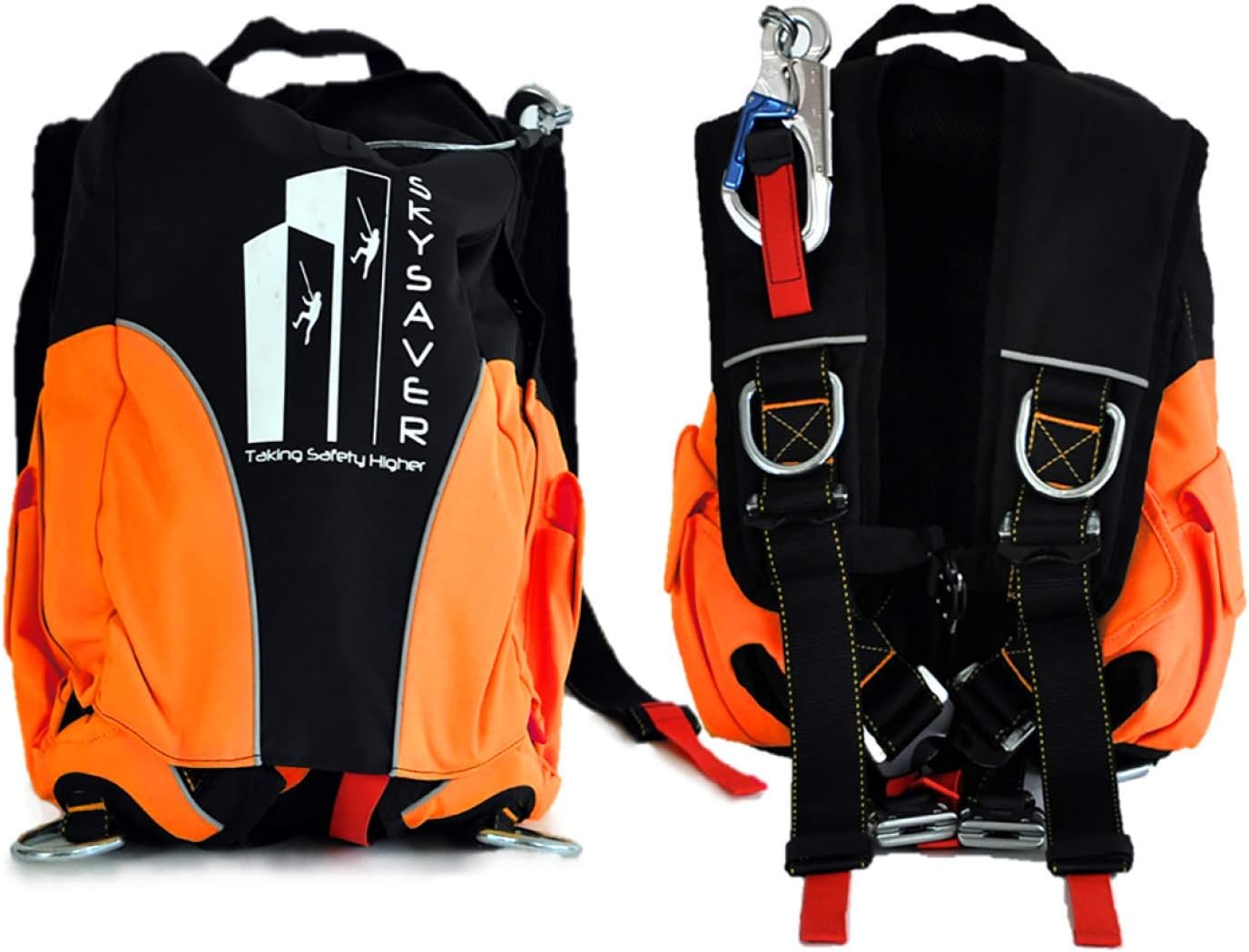 Rescue Family Backpack 7 Story Fire Escape Backpack Building Escape Evacuation Kit Emergency Exit Device, 80ft
