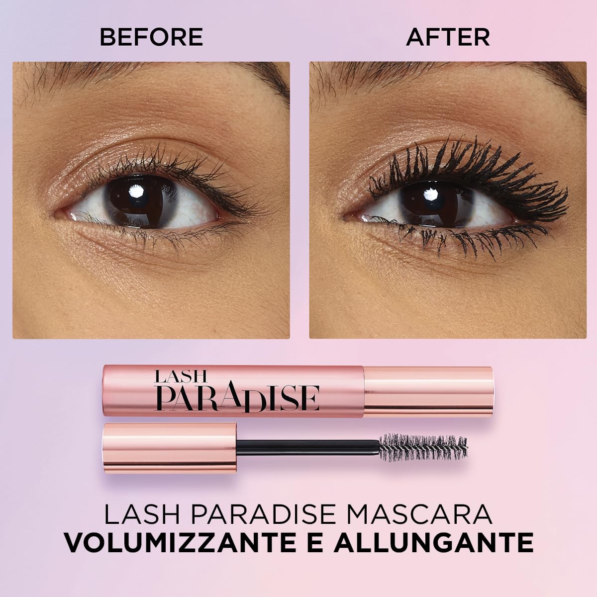 L'Oréal Paris Lash Paradise, Mascara Volumizzante e Allungante, Waterproof, Nero, 6,4 ml