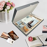 Vista 112 de Lineco Folio Storage Box, Clamshell Design with Metal Edge. 18.5x24.5x1.75 Inches, Archival Boxboard, Preserve Photos, Cards, Magazines, Documents