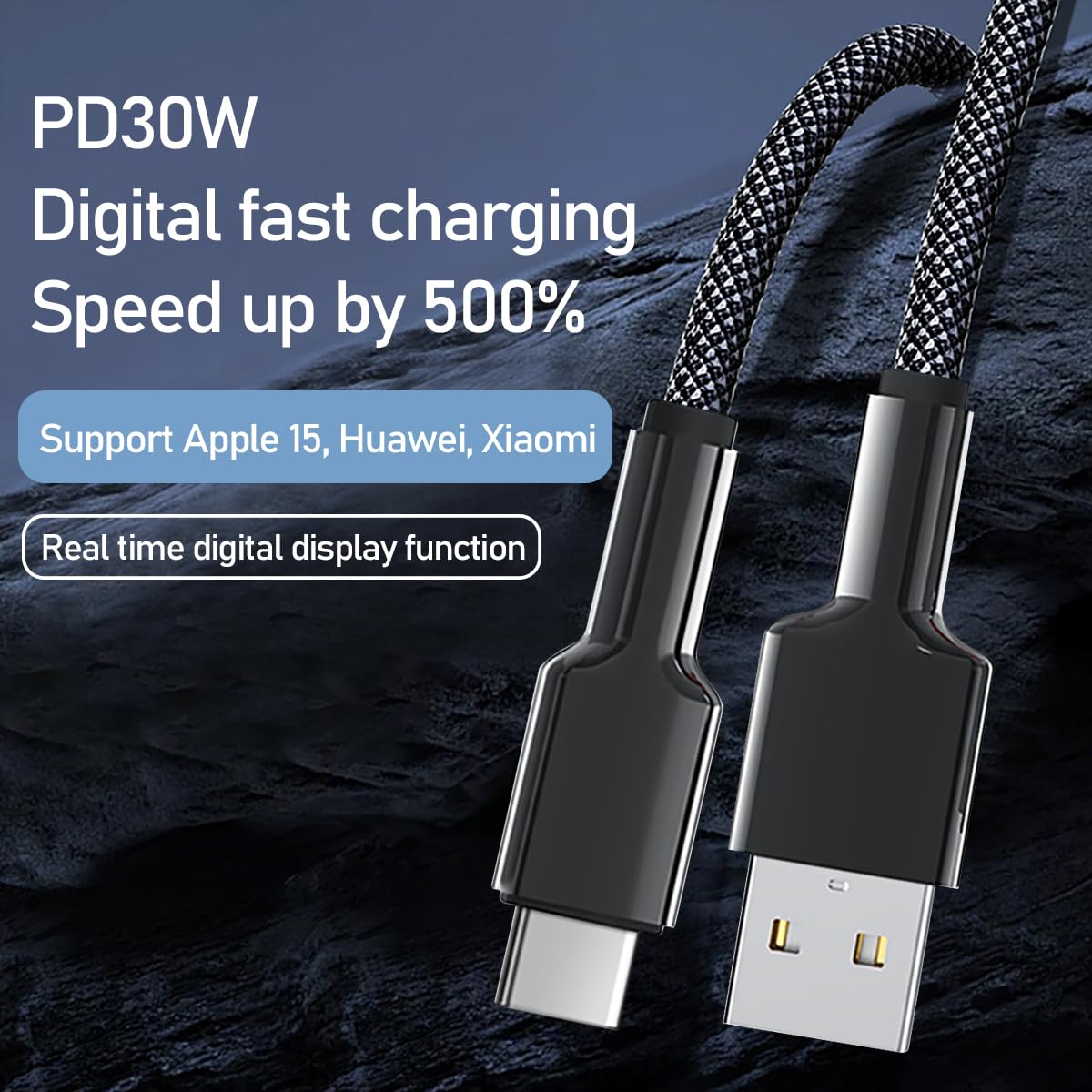 cavo usb type-c ricarica rapida 1 metri usb a usb c 3A QC3.0 Cavo dati di tessitura in nylon Adatto Compatibile con Samsung Galaxy S24 S23 S22, Huawei, Xiaomi, iPhone16,serie Honor