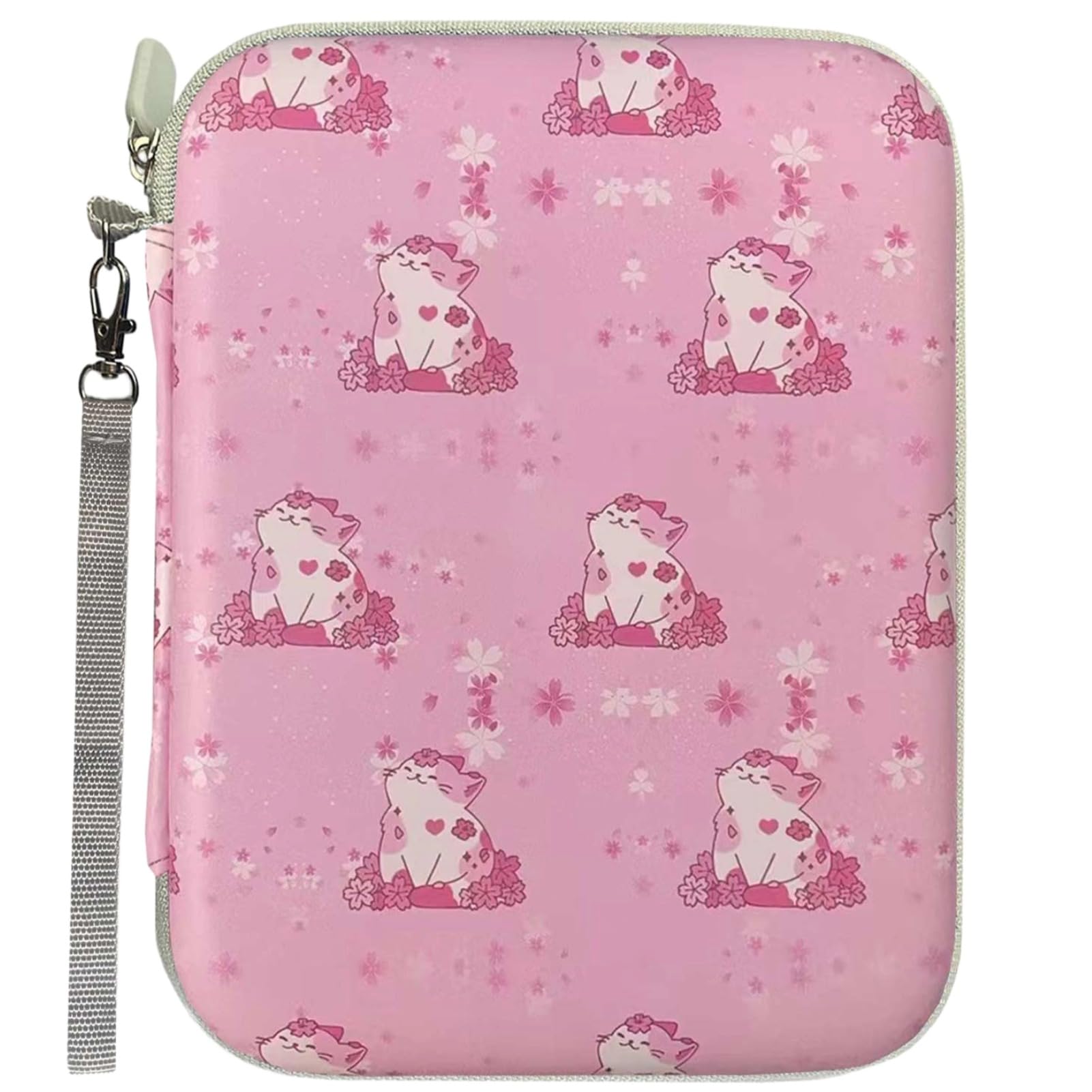 Card Case for Yoto Card Holder Storage Portable Folder with Zipper 80 Pockets Cards Card Binder fit 2.3 * 3.4 inch Mini Audiobook Cards Card Binder Holder with Sleeves for Travel (Pink)