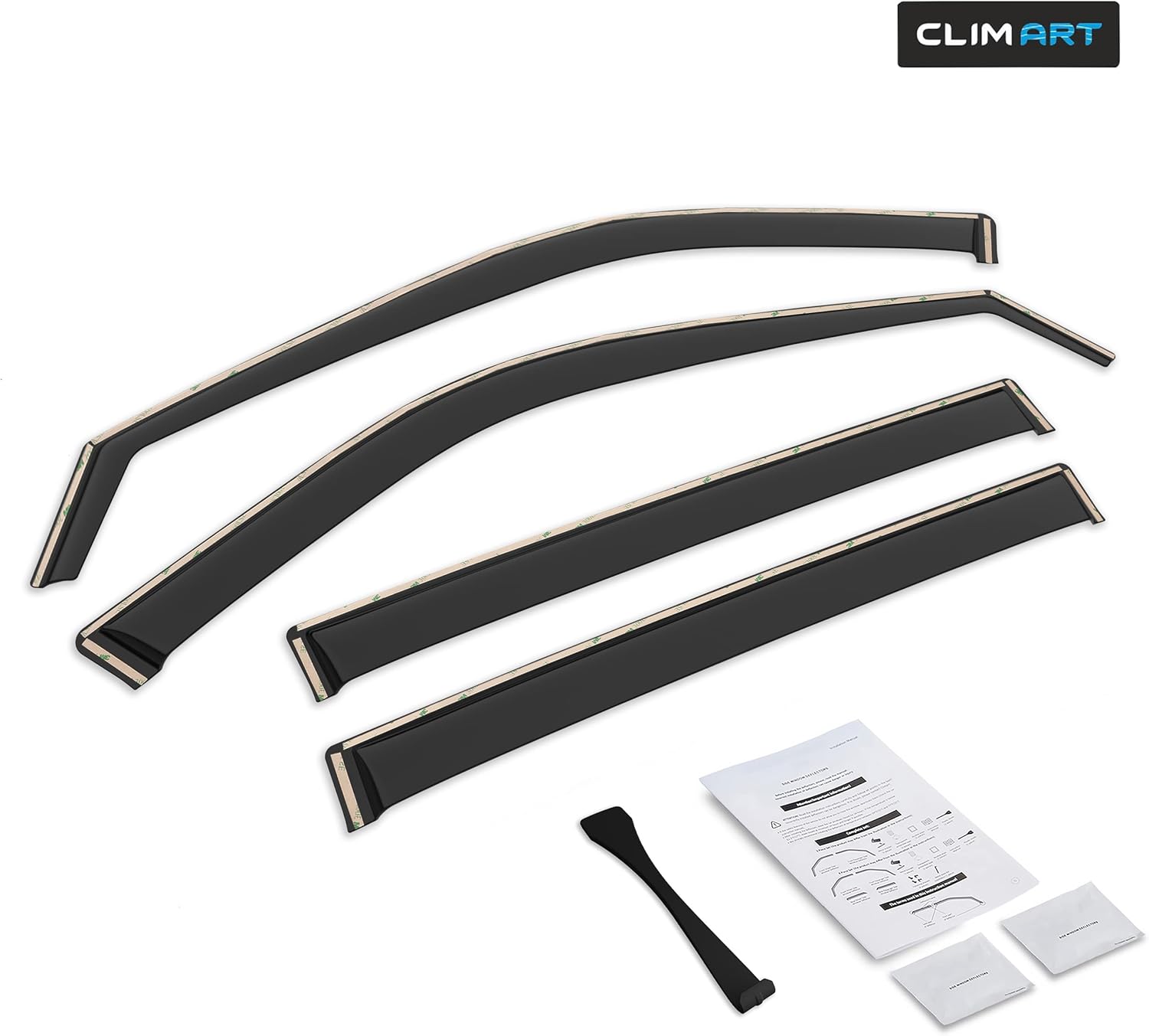 CLIM ART in-Channel Incredibly Durable Rain Guards for Toyota Highlander 2020-2026, Original Window Deflectors, Vent Window Visors, Vent Deflector, 4 pcs. - 620143