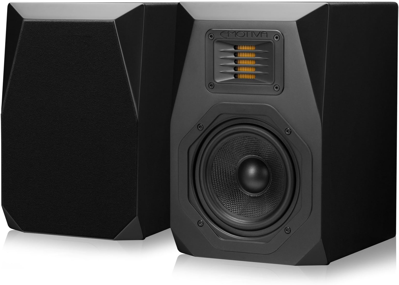 Emotiva Audio Surround Bookshelf Home Speaker Set of 2 Black (B1)