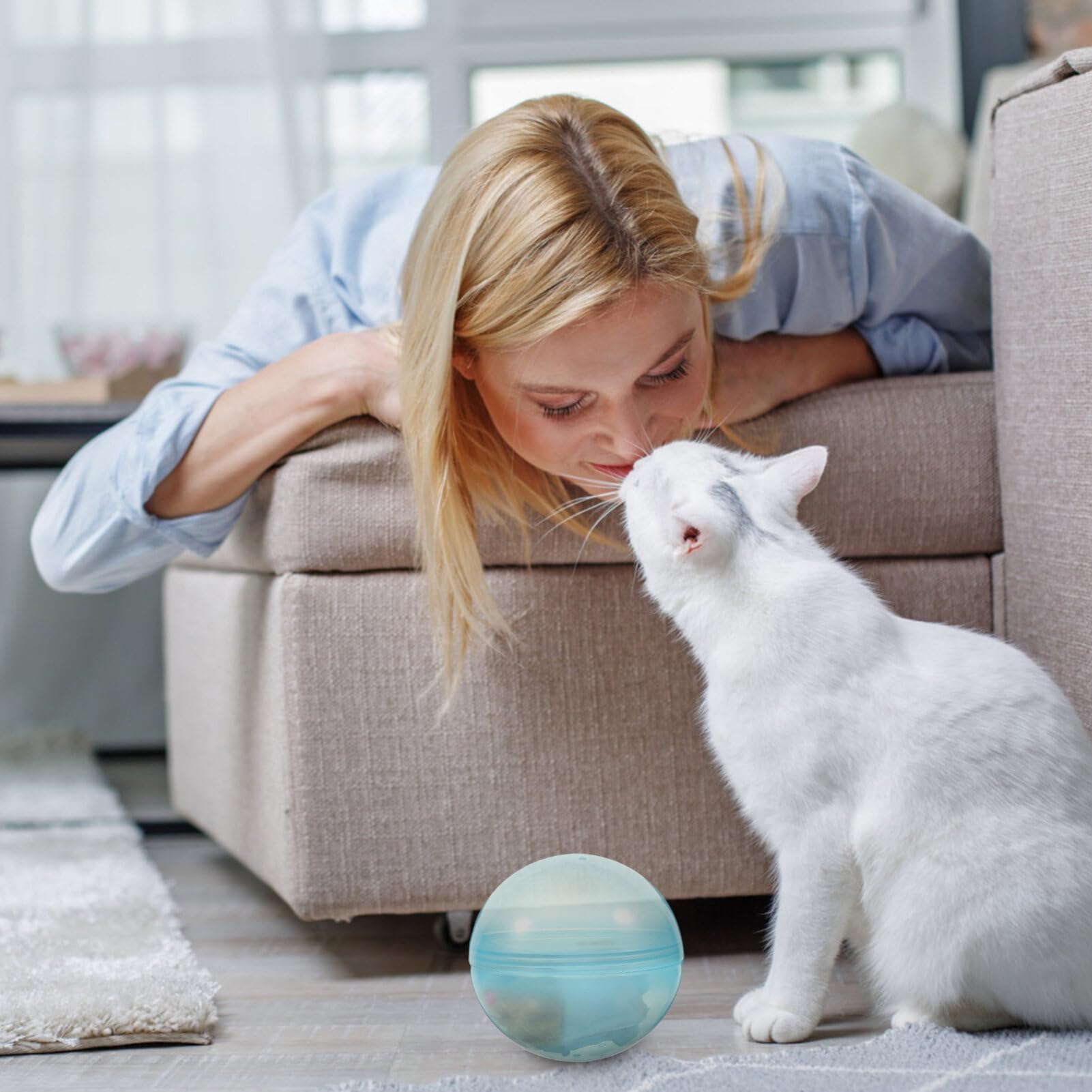 ibasenice Juguete De Pelota para Correr para Gatos Juguetes De Pelota Rodante para Hámster Pelota para Hámster Motorizada Universal Juguetes para Caminar para Gatos