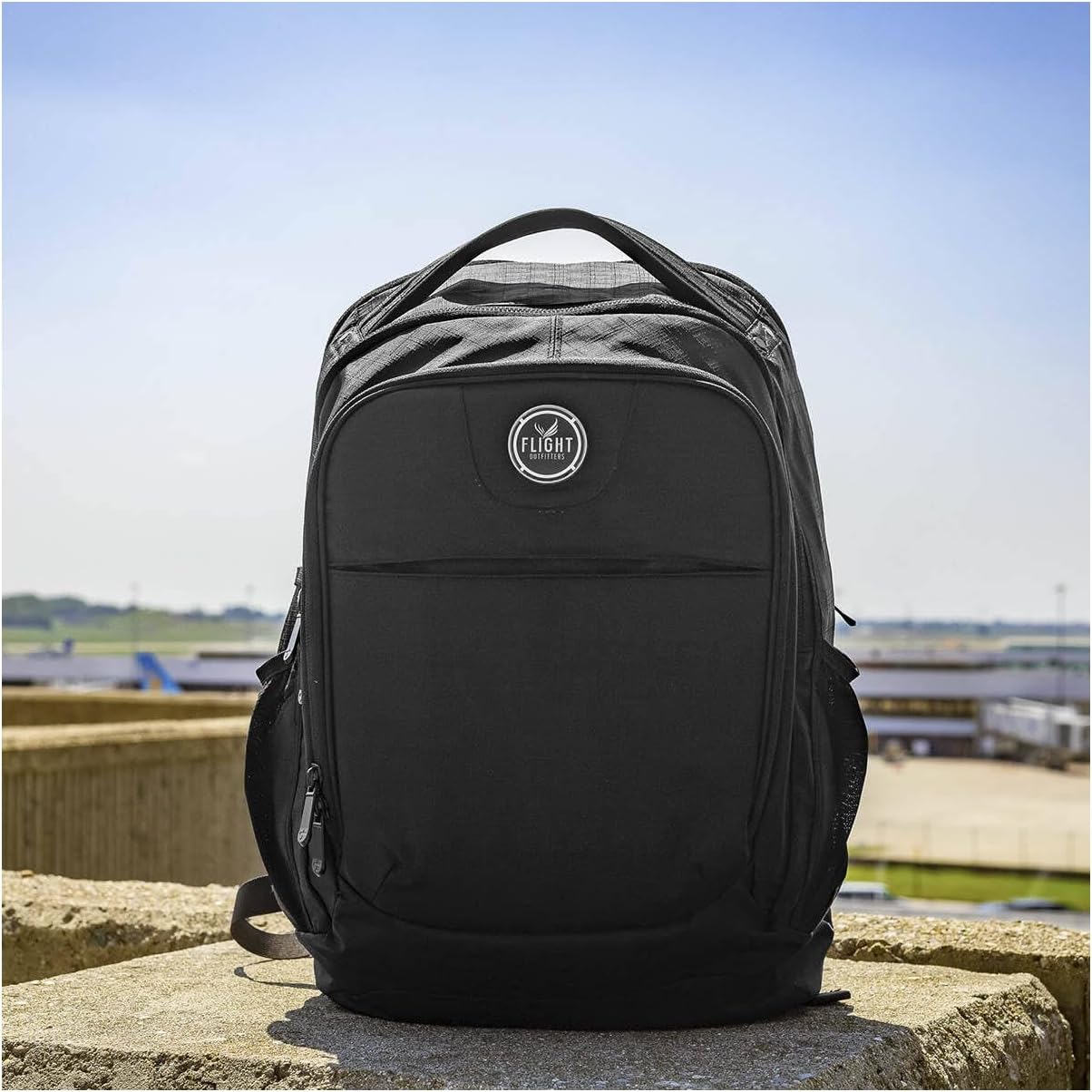 Flight Outfitters Aviator Pro Spacious Durable Comfortable Padded Carry On Travel Backpack with Multiple Pockets for Men & Women, Black