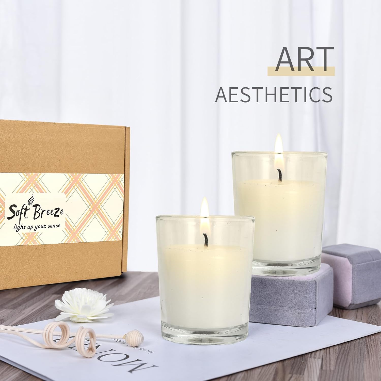 Soft Breeze 24 Pack Ivory Unscented Votive Glass Candles for Wishing, Hydrotherapy, Wedding, Birthday, Holiday, Party - Image 4