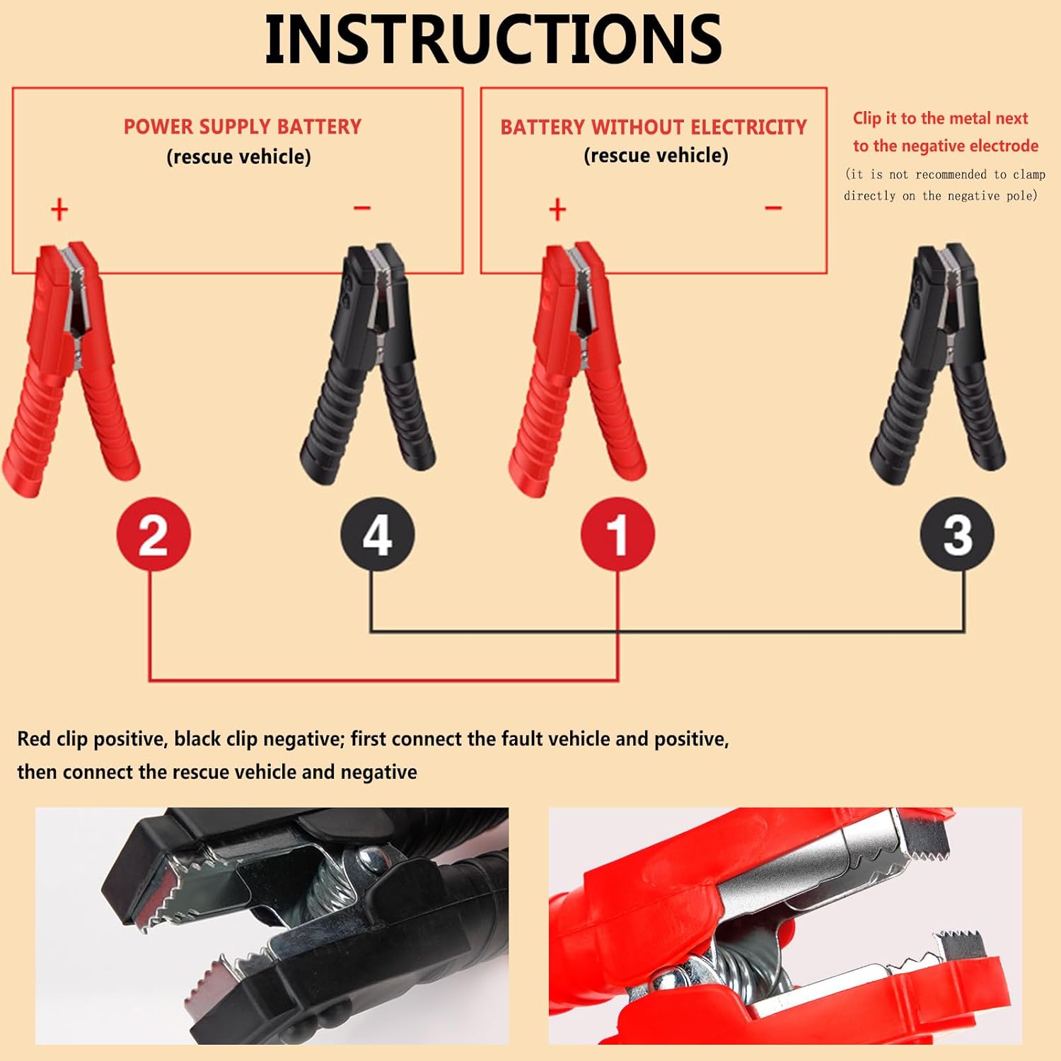 2000a 3-meter Car Battery Jumper Cable with Current Protector, Pure Copper Power Wire for Universal Emergency Jump Starting, Automotive Battery Booster Cable for Cars and Trucks