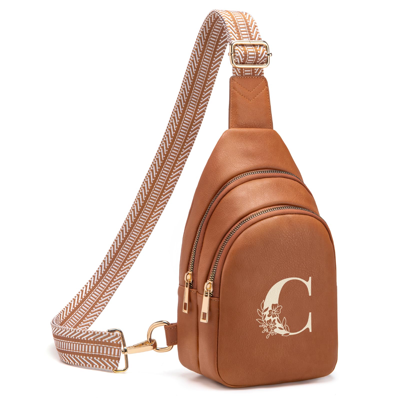 Viverte Crossbody Bags for Women Initial Sling Bag Cross Body Fanny Packs Personalized Gifts for Mom Women Wife