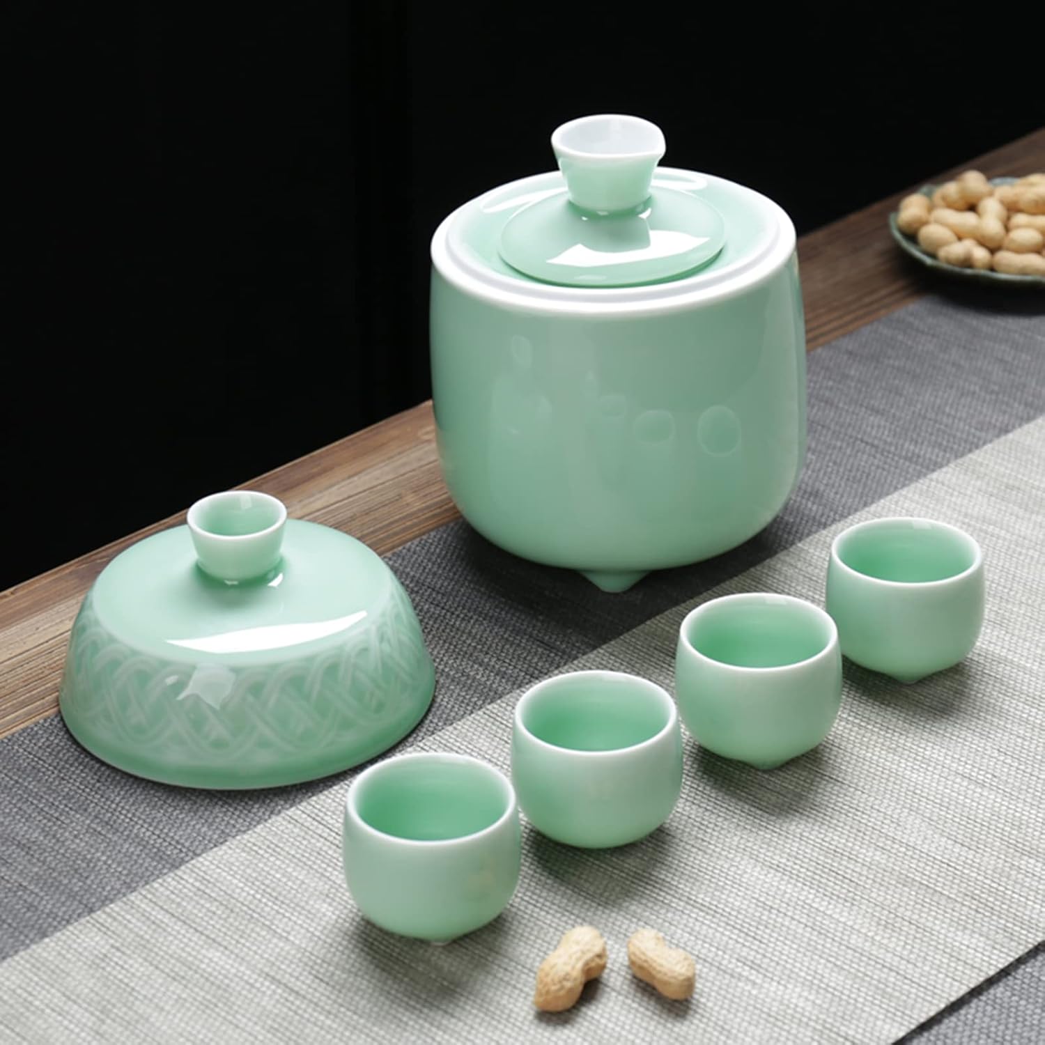 盃台古い青磁 砂高台 酒器 古玩 唐物 中国 古美術 時代物 骨董品 中国