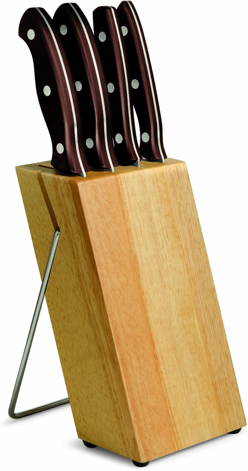 Buck Knives Kitchen 4 Piece Cutlery Set with Chocolate Brown Paperstone Handle