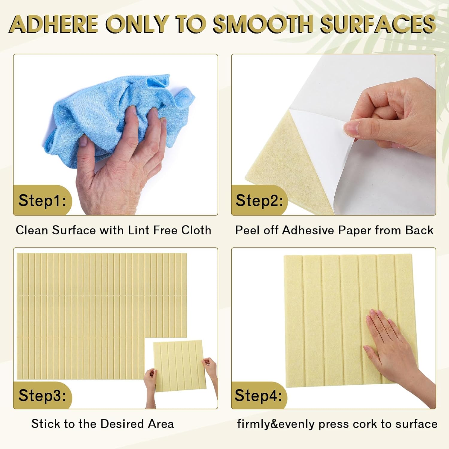 Honoson 12 Pack 47" x 35" Large Cork Board Alternative Felt Bulletin Board Wall Tiles with Safe Square Adhesive Large Roll Cork Tiles for Walls Organize Home Office Classroom Pin Panels (Light Yellow)