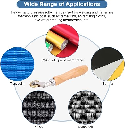 Miniatura 4 de Rodillo Penny de latón, Rodillo de costura de latón para techos de una sola capa, Rodillo de detalle de piso Material de membrana impermeable Rueda