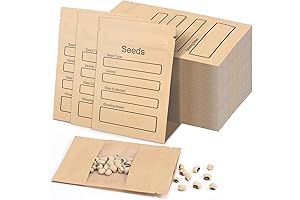 100 Pack Seed Storage Organizer with Preprinted Template