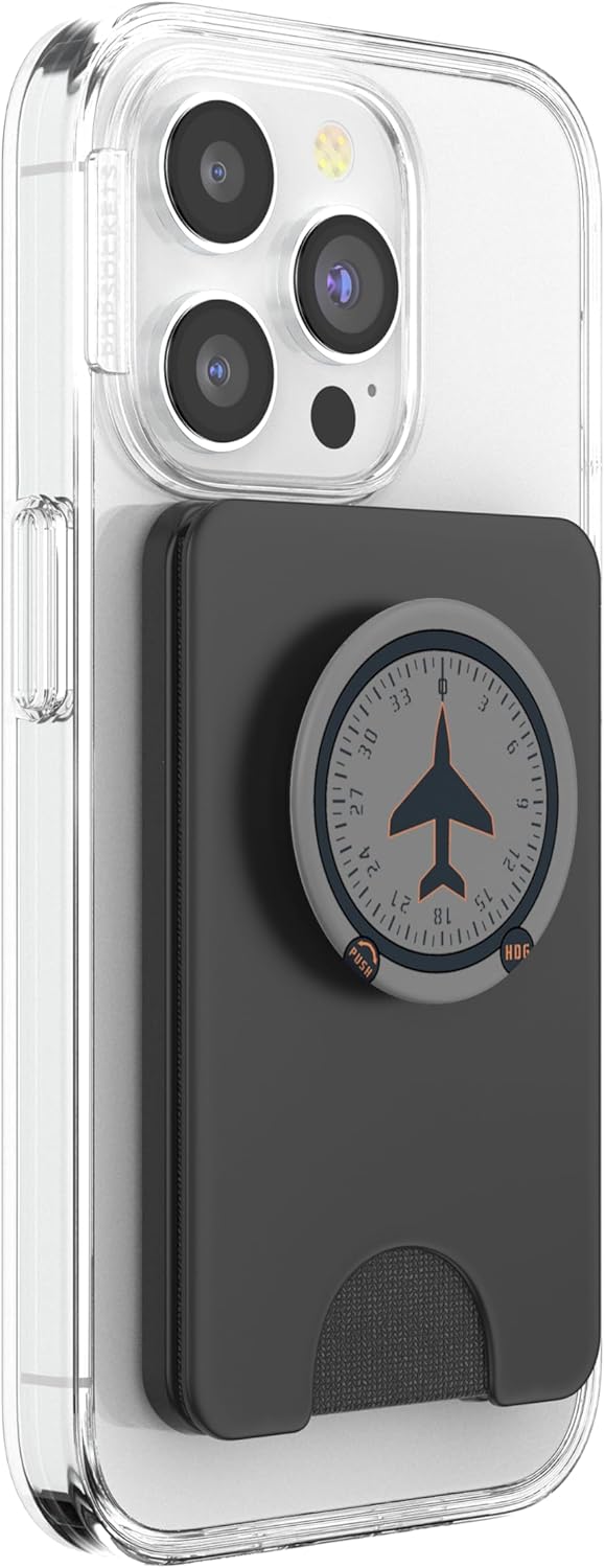 DG Directional Gyro Compass Flight Instrument Airplane Pilot PopSockets PopWallet for MagSafe