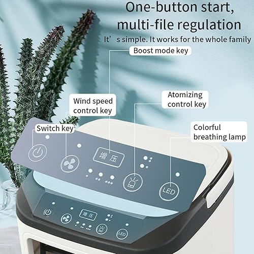 Miniatura 6 de Aire acondicionado portátil, enfriador de aire evaporativo en 3 velocidades, aire acondicionado personal USB con humidificador para oficina en casa,