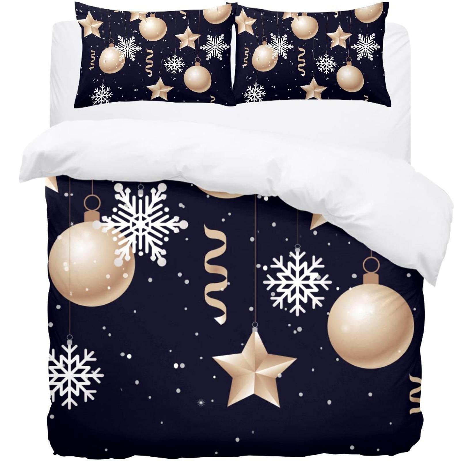 Housse de couette douce flocons de neige pour des nuits de Noël