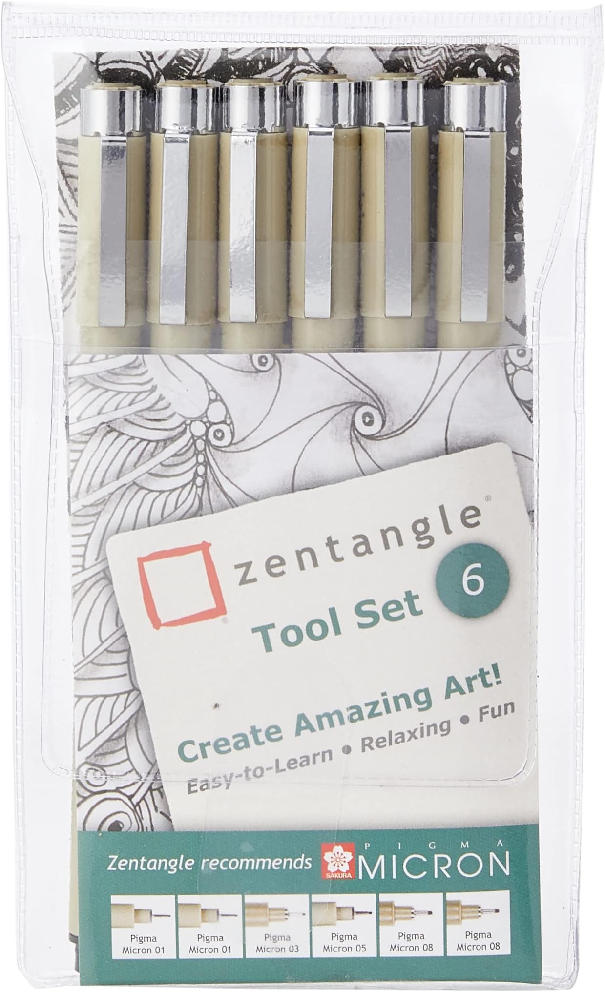 Zentangle Sakura Tool Set | 6 Pieces (Z06PGB)