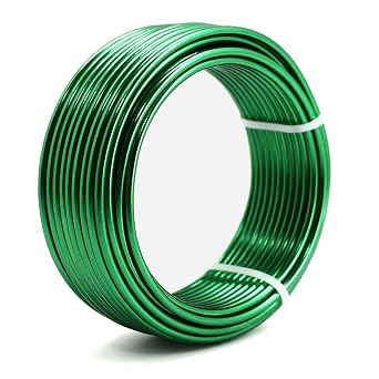 Bendable Aluminum Craft Wire, 36 Feet 3mm Metal Craft Wire for DIY Jewelry Making, Sculpting, Doll Making, Modelling, Bonsai Training, Crafting C Green