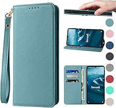 Sense8 Case Folio High Quality PU Leather SH-54D Case SHG11 Case AQUOS Sense8 Cover Sharp Sense 8 Case Sense8 Mobile Case Shock Resistant Built-in Magnet Closure No Belt Smartphone Case Stylish Card