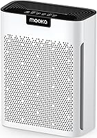 MOOKA KJ190L HEPA Air Purifier for Large Room 2200 Sq Ft, Washable H13 Filter, Pet Hair Odor Smoke Pollen Remover, Quiet Bedroom Essential Oil Diffuser