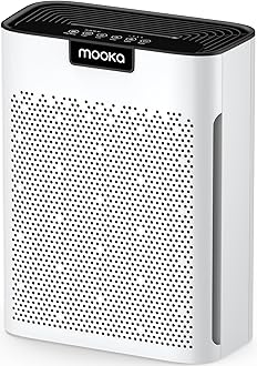 Air Purifiers for Home Large Room 2200 Ft² with Washable Filters, MOOKA H13 HEPA Air Purifier for Home Pets Bedroom with Fragrance, Air Cleaner for Smoke Dust Pollen Pets Hair Odor, KJ190L White