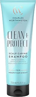 Charles Worthington Clean and Protect Scalp Caring Shampoo, with Rose Clay & Salicylic Acid, Anti-Residue Shampoo, 250ml