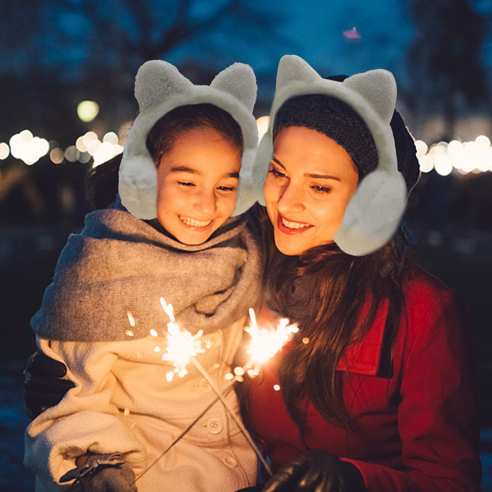 IHCEMIH Paraorecchie da Donna Bambina Fluffy Peluche Pieghevoli per Ragazze Bambini Unicorno Scaldaorecchie Termiche Protezione dal Vento Freddo Unisex Moda Accessori Esterno di Inverno per Sci Corsa