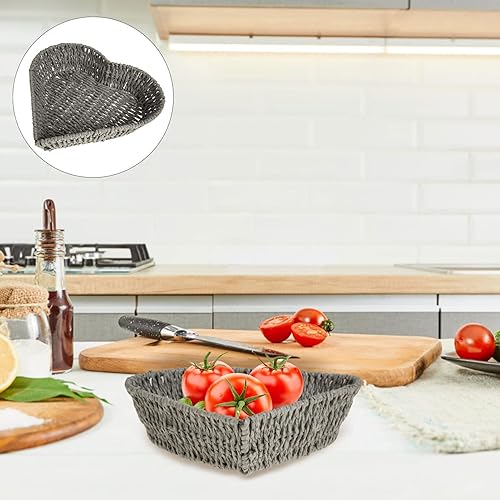 Miniatura 6 de Cabilock Cesta de papel negra de 150 libras, ideal para cocina, sala de estar, restaurante, cafetería, picnic al aire libre, arreglo floral, bandeja