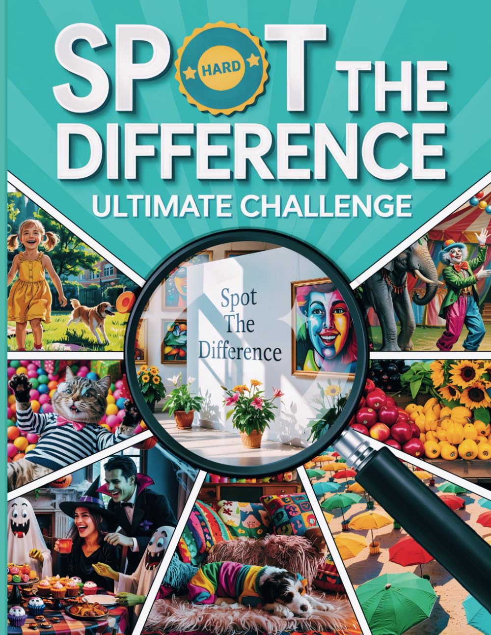 The Hard Spot the Difference: Ultimate Challenge - Puzzle Brain Challenge for Seniors, Adults, & Teens: Activity Book – 55 Extremely Challenging Images (Spot the Difference World)