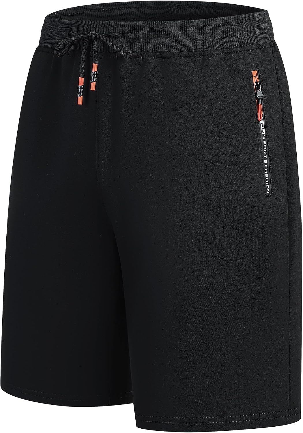 JustSun Men's Athletic Running Shorts Zipper Pockets Gym Workout Shorts Men's Cotton Sweat Shorts Golf Tennis Hiking