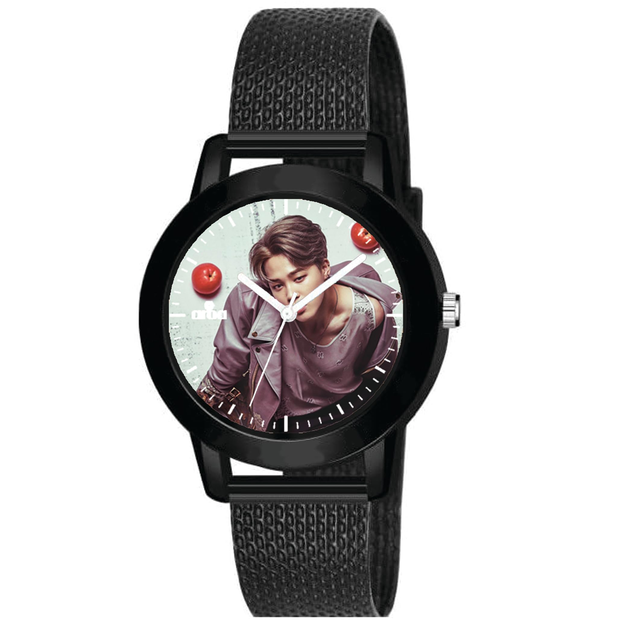 AROA Watch for Womens with BTS Idol Romance Jimin Model :682 in Black Metal Type Rubber Analog Watch White Dial for Women Stylish Watch for Girls (B0C77FYRZT) Amazon Price History, Amazon Price Tracker