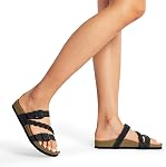 DREAM PAIRS Cork Footbed Chaussures d'été Sandales pour femme, Coussin, Confortable, Slip-On, Casual, Vacances, Marche