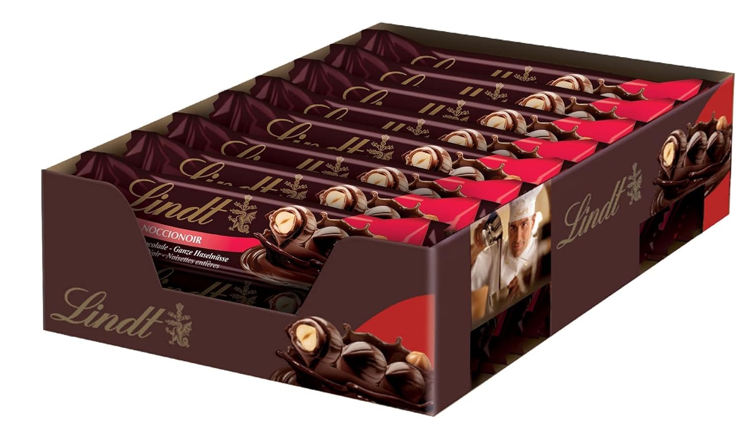 Lindt Schokolade Noccionoir Riegel | 18 x 35 g Riegel | Feinherbe ...