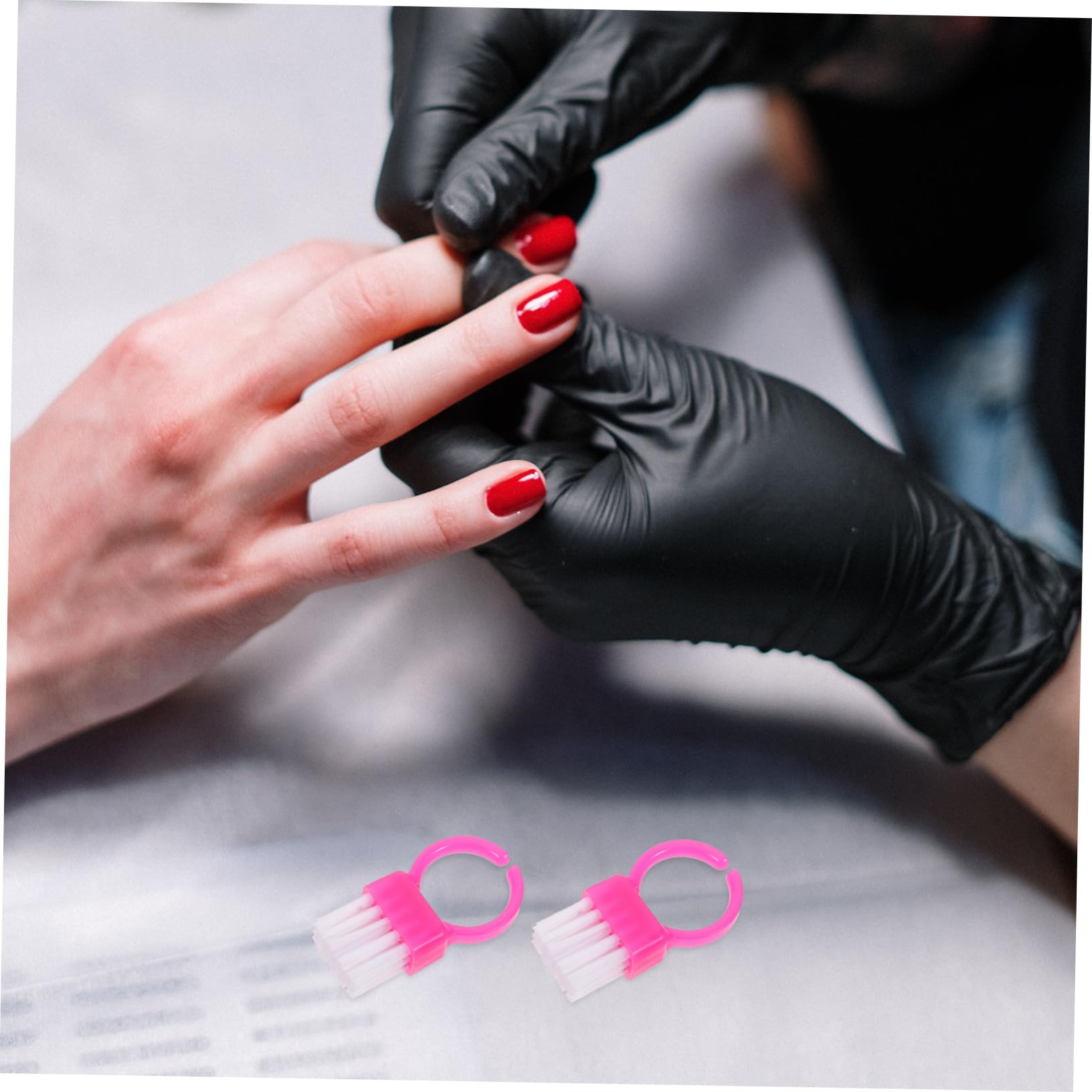 100 pezzi Spazzole per Pulizia Unghie in Plastica Spazzole Rigide per e Manicure Piccole e Portatili Design Ergonomico per Uomo e Donna Strumento Multifunzionale per Casa e