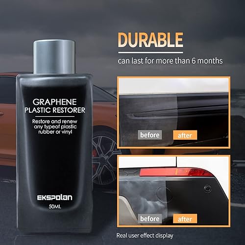 Miniatura 7 de Restaurador de plástico para autos, revestimiento de plástico de grafeno, resistente al agua, rayos UV, suciedad, kit de revestimiento de cerámica