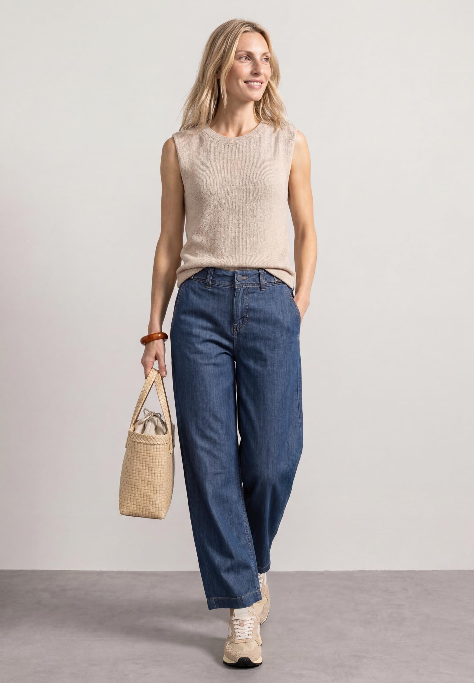 Street One Damen High Waist Wide Leg Jeans im Loose Fit 3818759