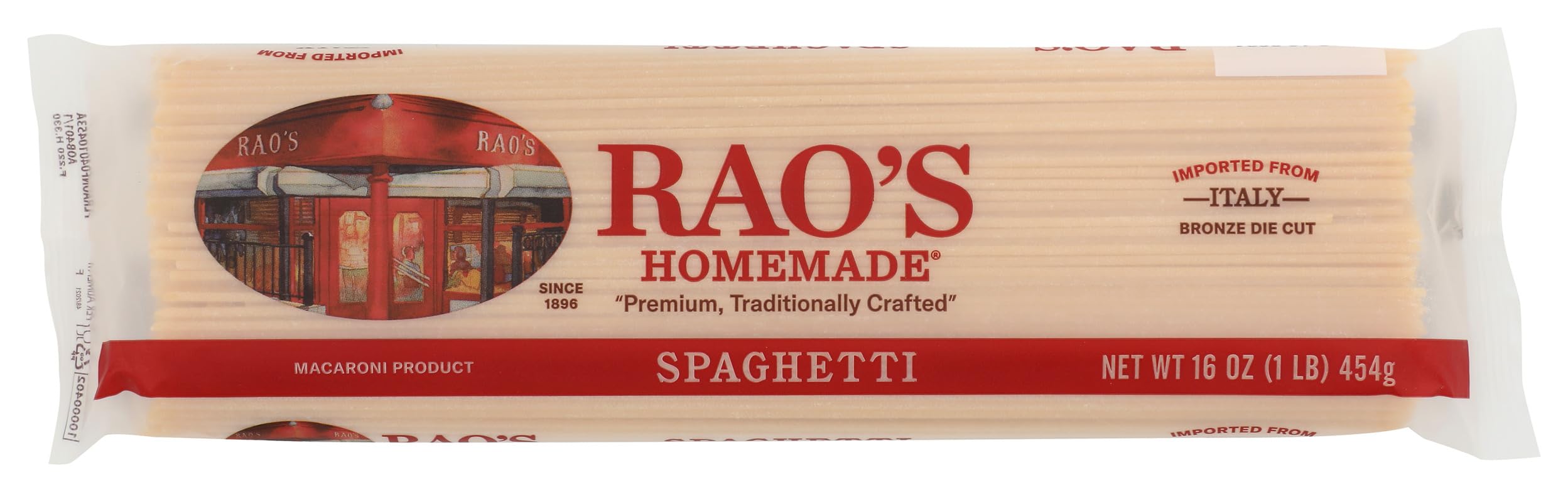 Homemade Spaghetti Pasta, 16oz, Traditionally Crafted, Premium Quality, From Durum Semolina Flour, Traditional Bronze Die Cut, Imported from Italy