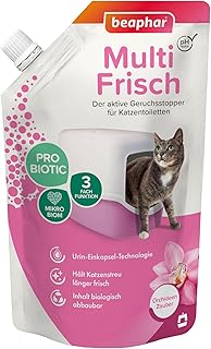 Beaphar Geruchsabsorber - konzentriertes Katzenstreugranulat - Neutralisiert unangenehme Gerüche - Hinterlässt einen angenehmen Duft (Orchidee) - 400 g - bis zu 4 Monate Anwendung product image