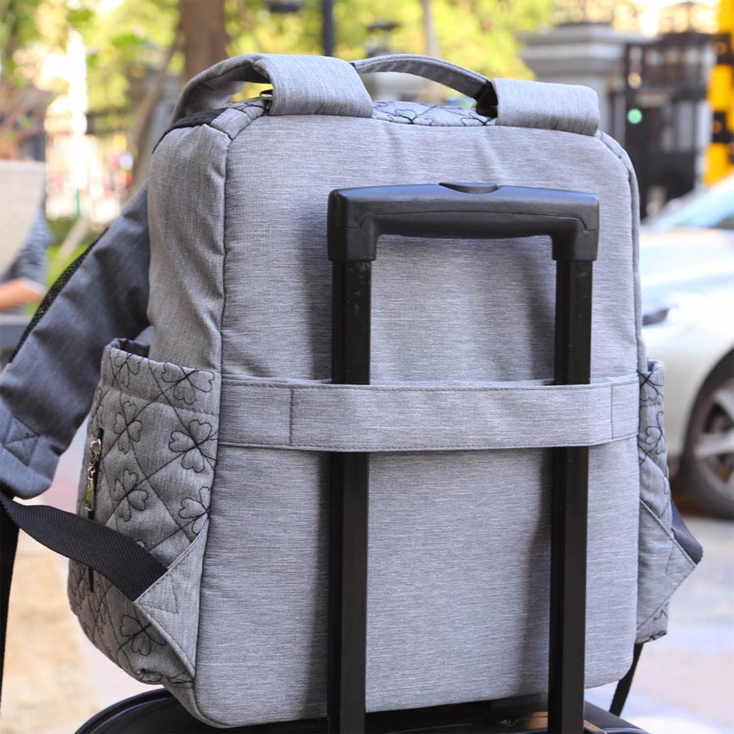 Bolsa de Pañales de Moda para Mamá, Mochila de Viaje para Bebé, Organizador de Pañales, Bolsa de Lactancia para Cochecito de Bebé,Blue