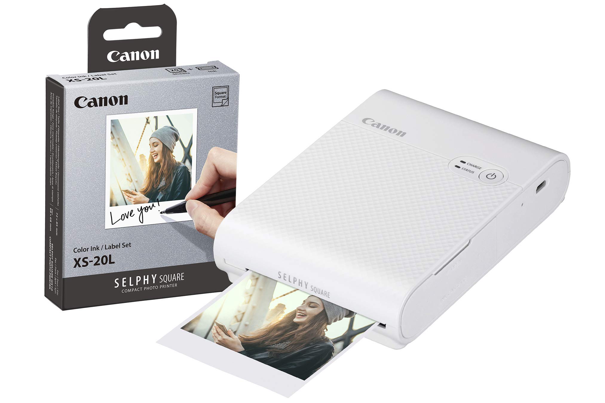Canon Selphy Square QX10 White Instant Photo Printer inc 20 Shots