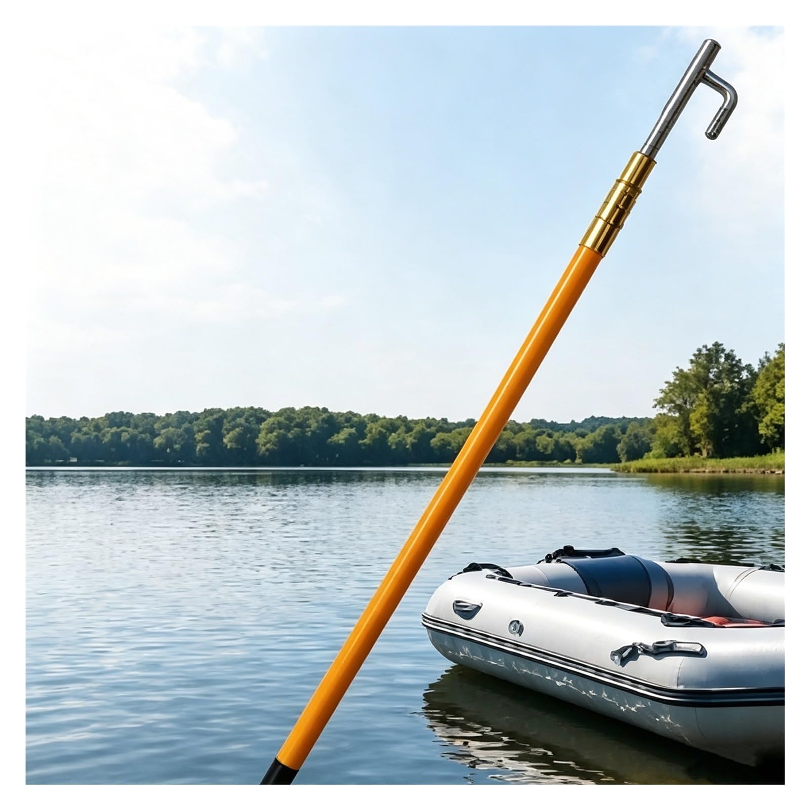 DJPHOFS 1 2 3 Piece Boat Hooks for Docking Telescoping Floating, High Strength Extension Pole with Hook On End, Waterproof Dock Rods for Boat Docking(1 set,4m/13.1ft/157.5in)
