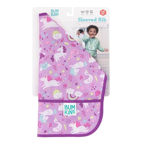 Miniatura 171 de Bumkins - Babero con mangas - Para niños y niñas, bebés y niños pequeños de 6 a 24 meses - Ligero, duradero, impermeable - Babero de manga larga -