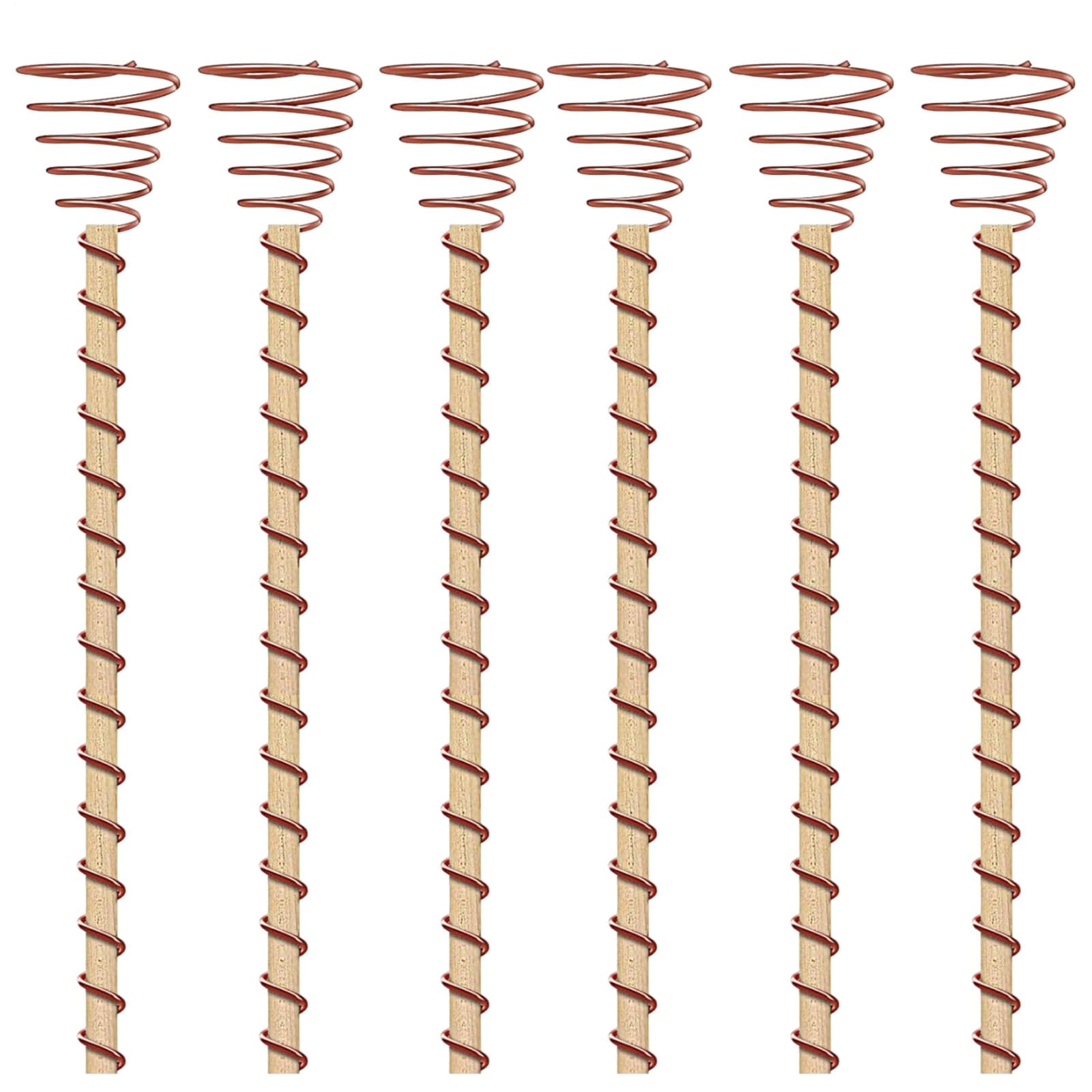 6PCS Electroculture Plant Stakes, Copper Garden Stakes, Electroculture Copper Gardening Antenna, 12Inch Gardening Stakes for Plants Fruits Vegetables Growth