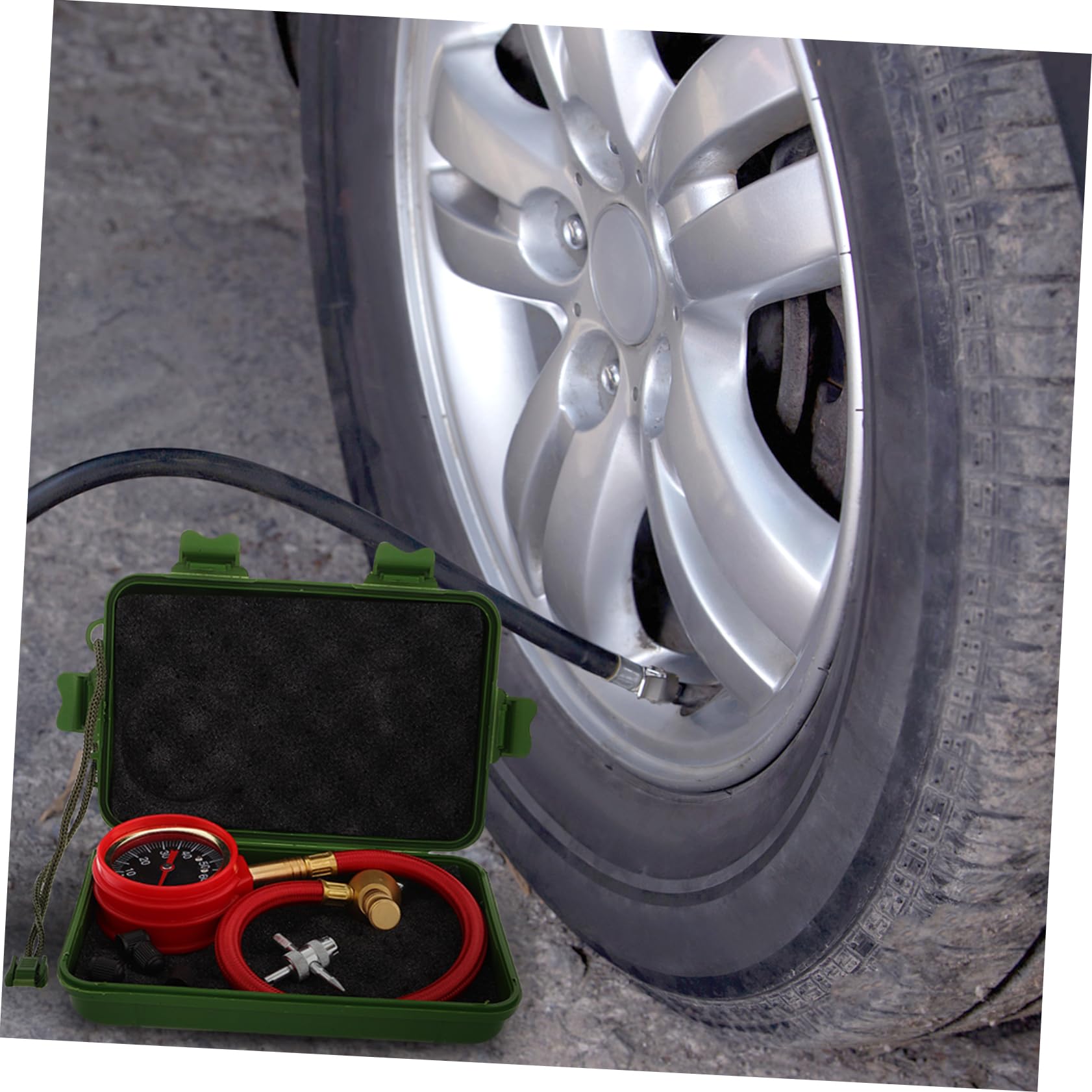 Manomètre Pression Pneus Mécanique Accessoire Modification Auto Polyvalent Contrôleur Gonflage Pneu pour Voiture Installation Facile