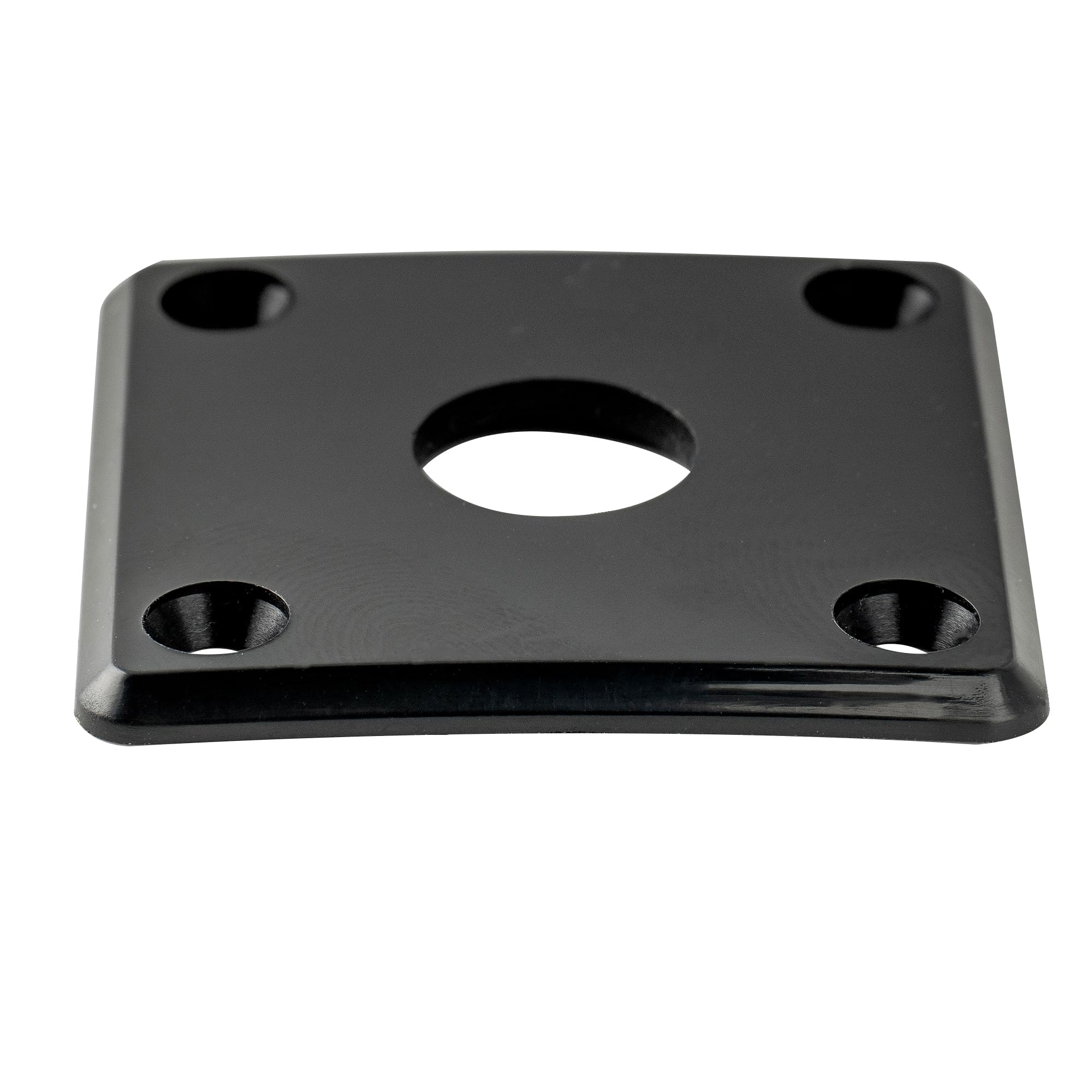 Musiclily Pro Plastic Curved Jack Plate Square Jackplates 10mm Hole for Epiphone LP SG Style Electric Guitar Black (Set of 2) - Image 4
