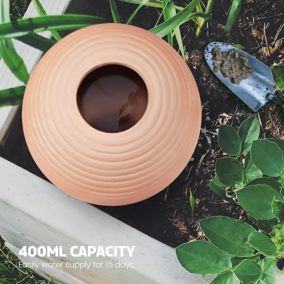 TerraCotta Pflanzen-Bewässerungsstäbe, automatische Pflanzenbewässerungskugeln-Geräte, 400 ml Wasserspender mit Korkstopfen für Topfpflanzen, selbstbewässernde Spikes für Außen- und