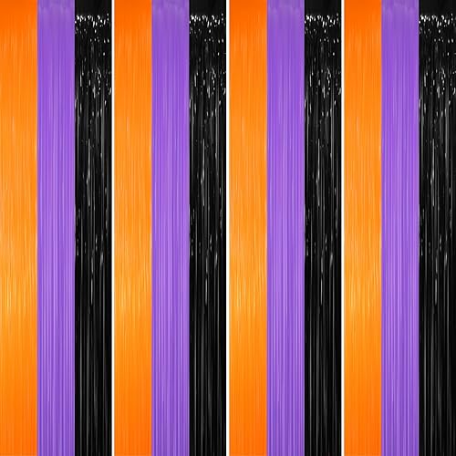 Miniatura 77 de GOER - Cortinas de tiras metálicas/oropel para fiestas, telón de fondo para fotos, Halloween, cumpleaños, graduaciones, Año Nuevo, decoración