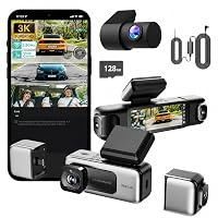 BOTSLAB Dash Cam Auto 4 Canali 360°, Kit Cablaggio